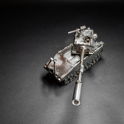 Welded Steel Military Tank Figurine