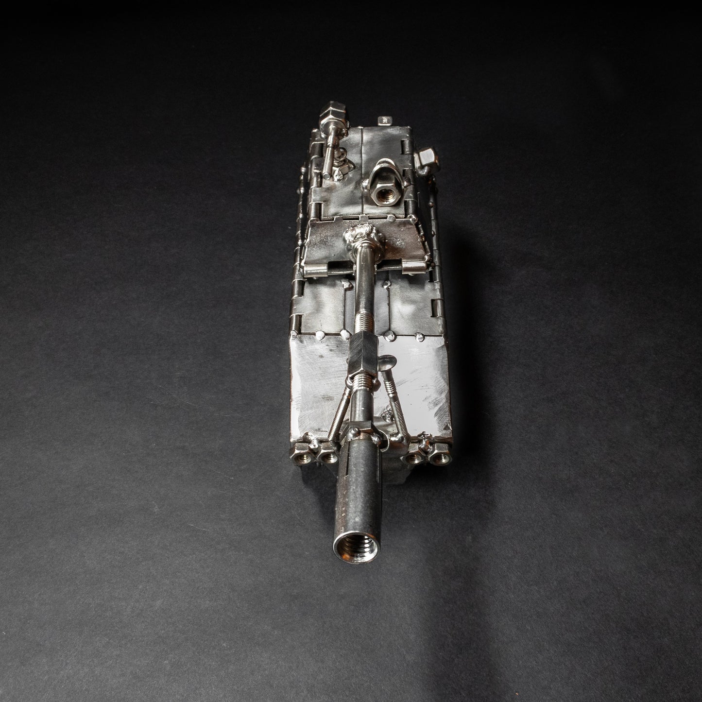 Welded Steel Military Tank Figurine