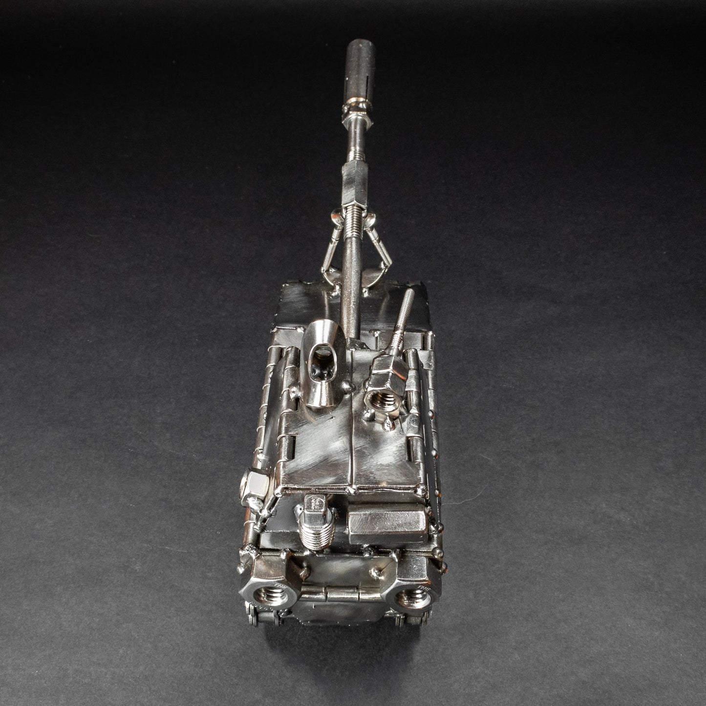Welded Steel Military Tank Figurine