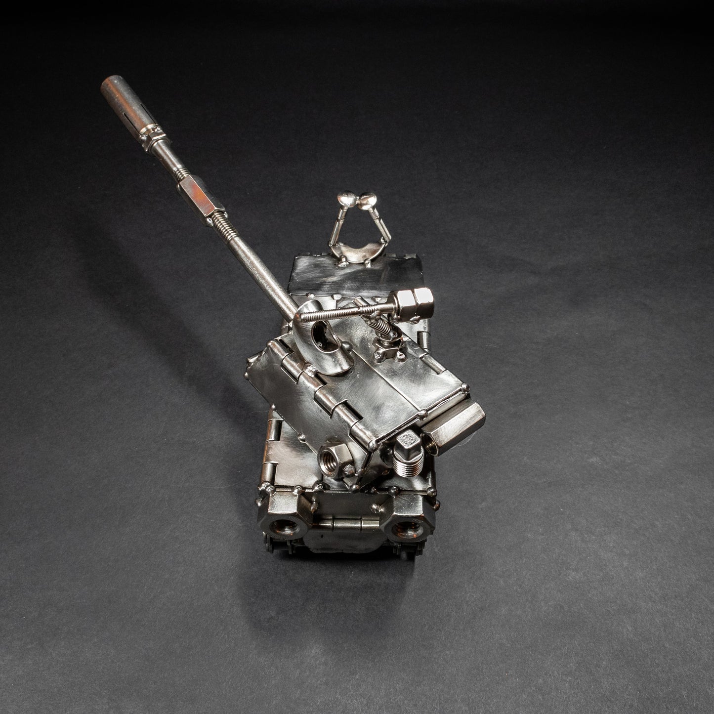 Welded Steel Military Tank Figurine