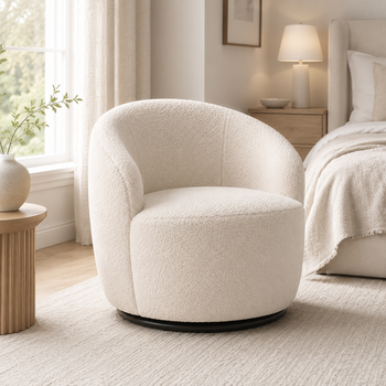 Cozy Teddy Fleece 360° Swivel Lounge Chair
