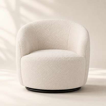 Cozy Teddy Fleece 360° Swivel Lounge Chair