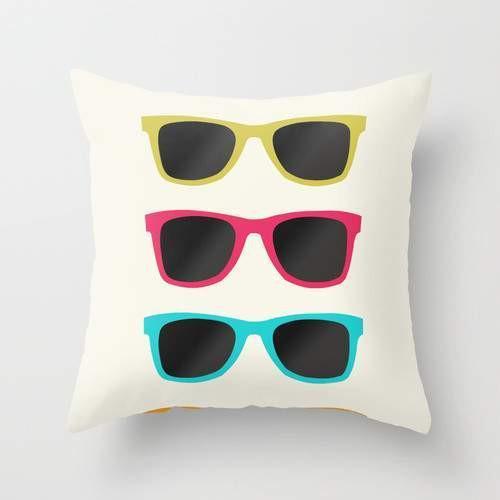 Retro Sunglasses Pop Art Decorative Pillow Cover