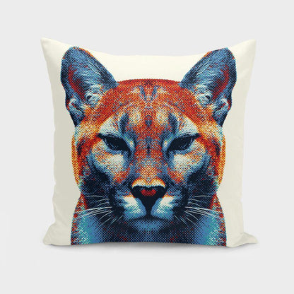 PUMA Safari Chic: Vibrant Animal Print Cushion Cover