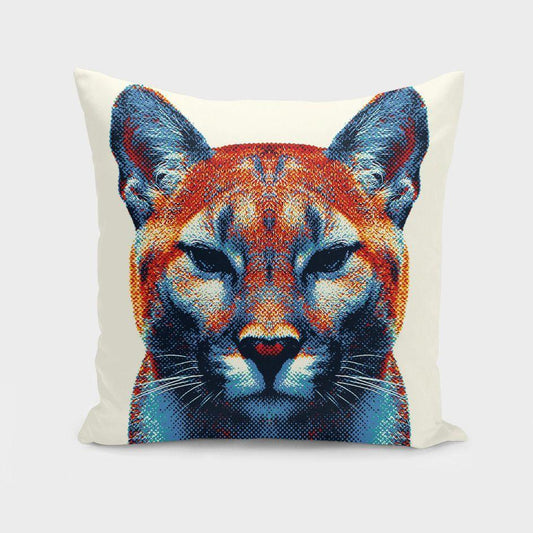 PUMA Safari Chic: Vibrant Animal Print Cushion Cover