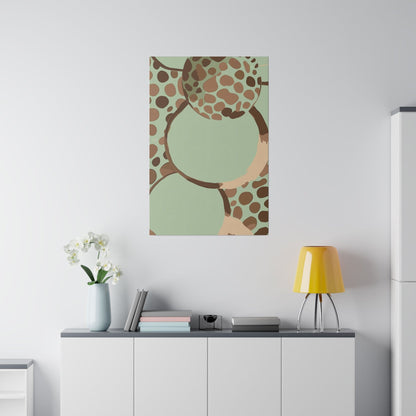 Wall Decor - Giclee Poster Art Print - Mint Green and Brown Spotted