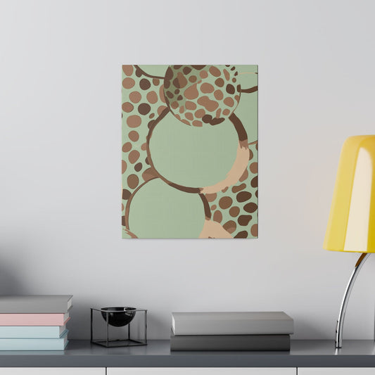Wall Decor - Giclee Poster Art Print - Mint Green and Brown Spotted
